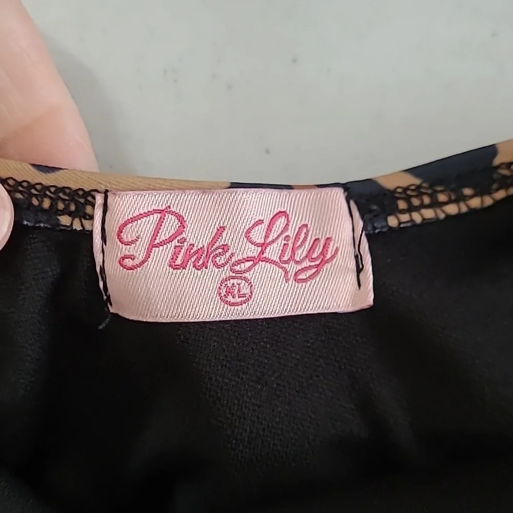 Pink Lily Animal Print Swimsuit size XL
